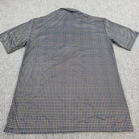 Collars & Co. Men's 2XL Dress Collar Polo Shirt Black Blue‎ Plaid Check NWT